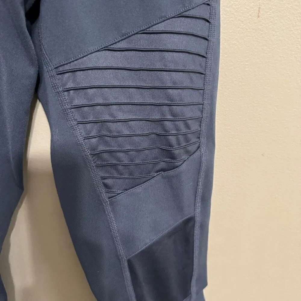 Alo yoga deep navy gray high waisted moto legging size XS